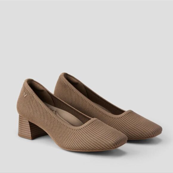 NIB Vivaia Square-Toe Chunky Heels (Melody Pro) Espresso Sz US 8